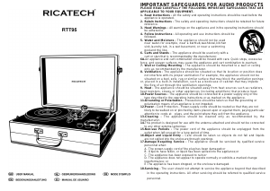Mode d’emploi Ricatech RTT95 Platine