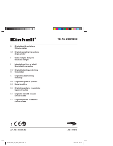 Bruksanvisning Einhell TE-AG 230/2000 Vinkelslip