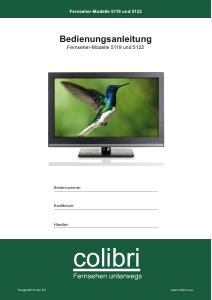 Bedienungsanleitung Colibri 5122 LED fernseher
