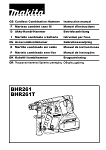 Manual de uso Makita BHR261T Martillo perforador