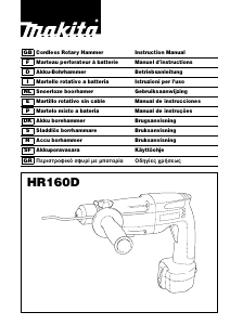 Manual Makita HR160D Martelo perfurador