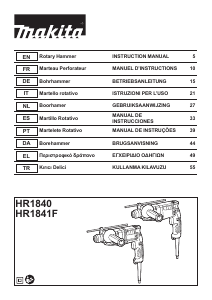 Manual Makita HR1841F Rotary Hammer