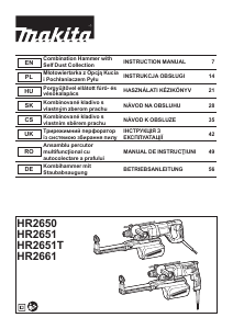 Bruksanvisning Makita HR2651 Borrhammare
