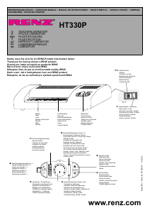 Manual de uso Renz HT330P Plastificadora