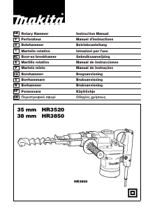 Manual Makita HR3820 Rotary Hammer