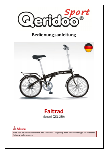Bedienungsanleitung Qeridoo QKL-289 Faltrad
