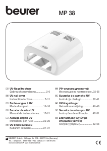 Manuale Beurer MP 38 Essiccatore per unghie