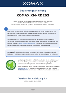 Bedienungsanleitung XOMAX XM-RD263 Autoradio