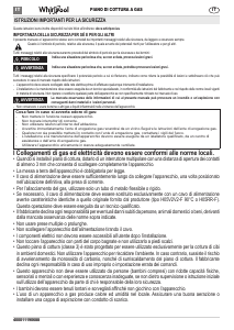 Manuale Whirlpool GMA 7514/IXL Piano cottura