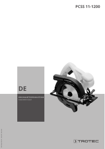 Bedienungsanleitung Trotec PCSS 11-1200 Kreissäge