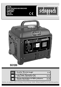 Bedienungsanleitung Scheppach SG1200 Generator