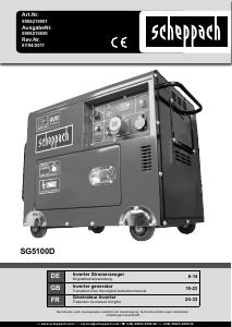 Bedienungsanleitung Scheppach SG5100D Generator