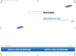 Bruksanvisning Samsung DCB-H360R Digitalmottagare