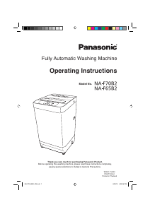 Bruksanvisning Panasonic NA-F70B2 Tvättmaskin