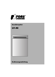 Bedienungsanleitung FORS LV-Ni Geschirrspüler