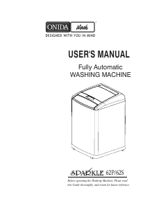 Manual Onida Sparkle 62S Washing Machine