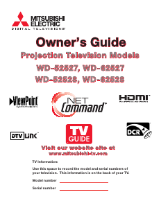 Bruksanvisning Mitsubishi WD-62528 TV