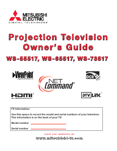Bruksanvisning Mitsubishi WS-73517 TV