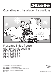 Manual Miele KFN 8462 SD Fridge-Freezer