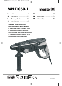 Manual Meister MPH1050-1 Rotary Hammer