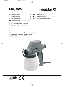 Handleiding Meister FP80M Verfspuit