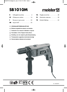 Instrukcja Meister SB1010M Wiertarka udarowa