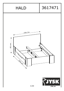 Manual JYSK Hald (140x200) Bed Frame