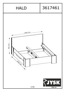 Manual JYSK Hald (160x200) Bed Frame