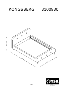 Manual JYSK Kongsberg (90x200) Bed Frame