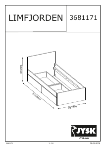 Instrukcja JYSK Limfjorden (90x200) Rama łóżka