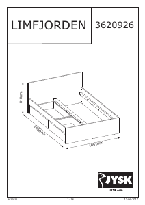 Manual JYSK Limfjorden (160x200) Bed Frame
