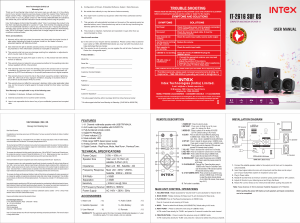 Handleiding Intex IT-2616 SUF OS Luidspreker