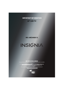 Bruksanvisning Insignia NS-24E340A13 LED TV
