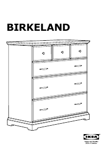 मैनुअल IKEA BIRKELAND (6 Drawers) ड्रेसर