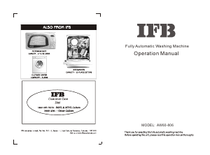 Handleiding IFB AW60-806 Wasmachine