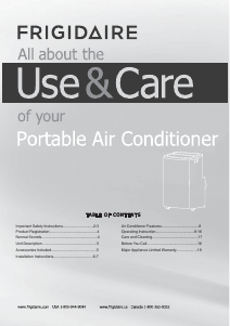 Manual Frigidaire FFPA0822U1 Air Conditioner