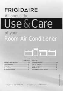 Manual Frigidaire FFRA0522R1 Air Conditioner