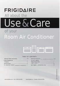 Manual Frigidaire FFRH1122U1 Air Conditioner