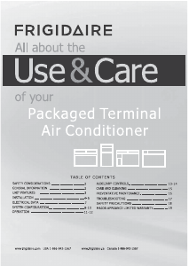 Manual Frigidaire FFRP072LT3 Air Conditioner