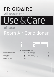 Manual Frigidaire FFTA0833Q1 Air Conditioner