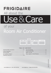Manual Frigidaire FFTH1022Q2 Air Conditioner