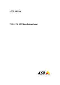 Manual Axis P5414–E IP Camera