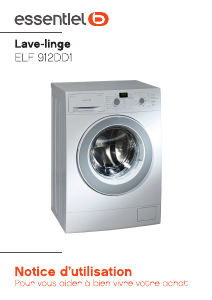 Mode d’emploi Essentiel B ELF 912 DD1 Lave-linge