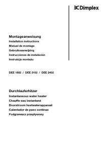 Bruksanvisning Dimplex DEE 1802 Varmvattenberedare