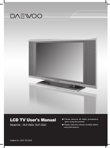 Manual Daewoo DLP-2622 LCD Television
