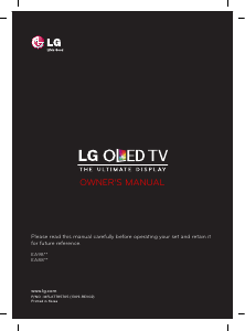 Manual LG 55EA9809 OLED Television