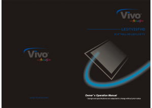 Bruksanvisning Vivo LEDTV22FHD LCD TV