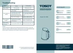 Használati útmutató TOSOT GK-1509S Vízforraló