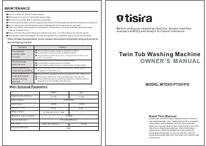 Bruksanvisning Tisira MTD65-P7501PO Tvättmaskin