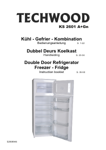 Bruksanvisning Techwood KS 2601 A+Gn Kyl-frys